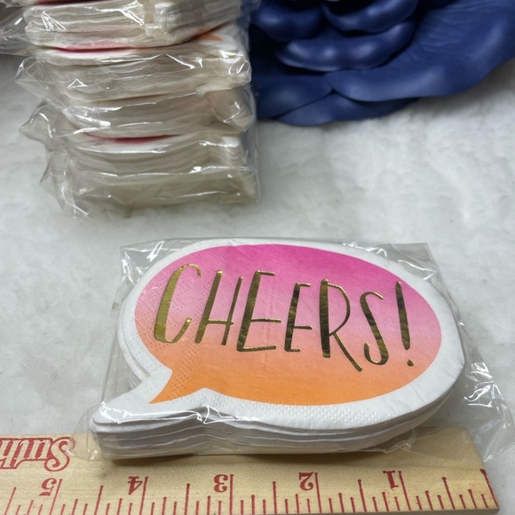 Lot of 7 pks Slant Collections Shaped Paper Napkins - Picture 4 of 4